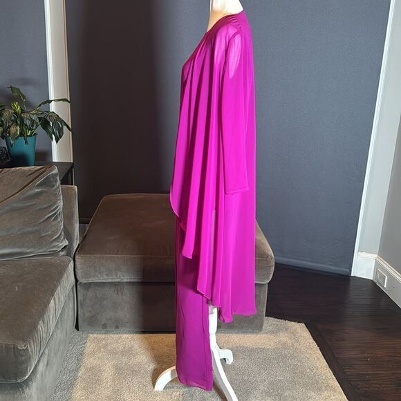 Women’s Chiffon 3 Piece Party Formal Mother of the Bride Pants Suit Size 12 NEW - Picture 6 of 15